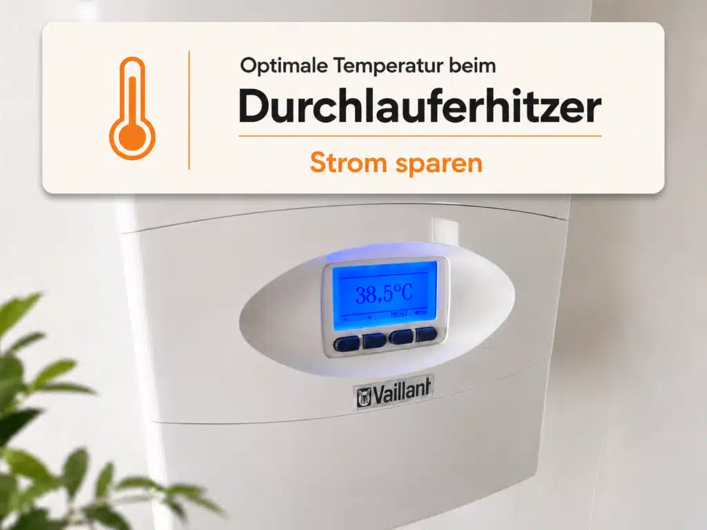 optimale Temperaturdurchlauferhitzer: Vaillant Durchlauferhitzer mit Display und Overlay zum Strom sparen