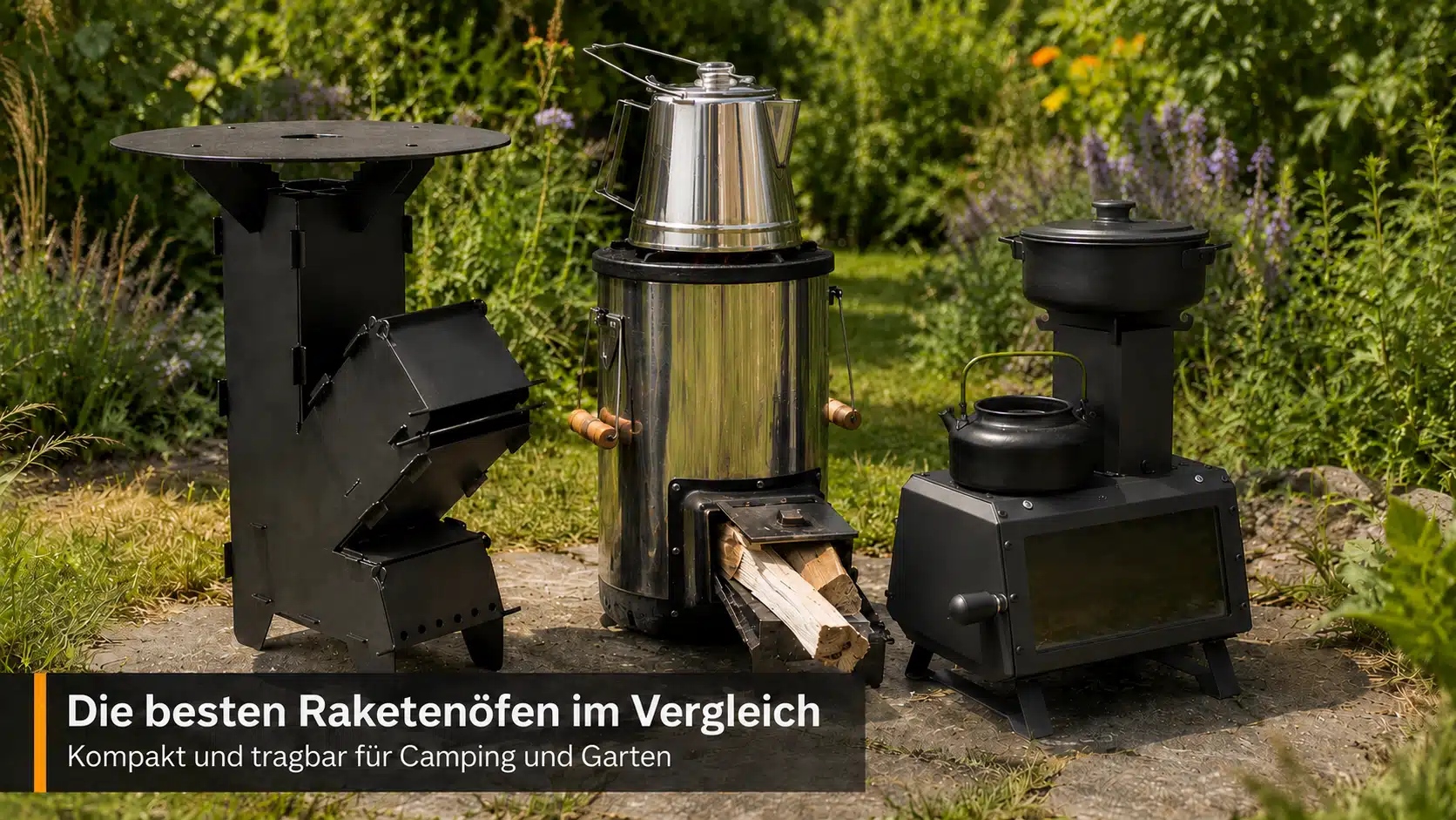 Raketenöfen im Vergleich für Camping und Garten mit Kessel und Dutch Oven
