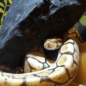 Schlange im Terrarium